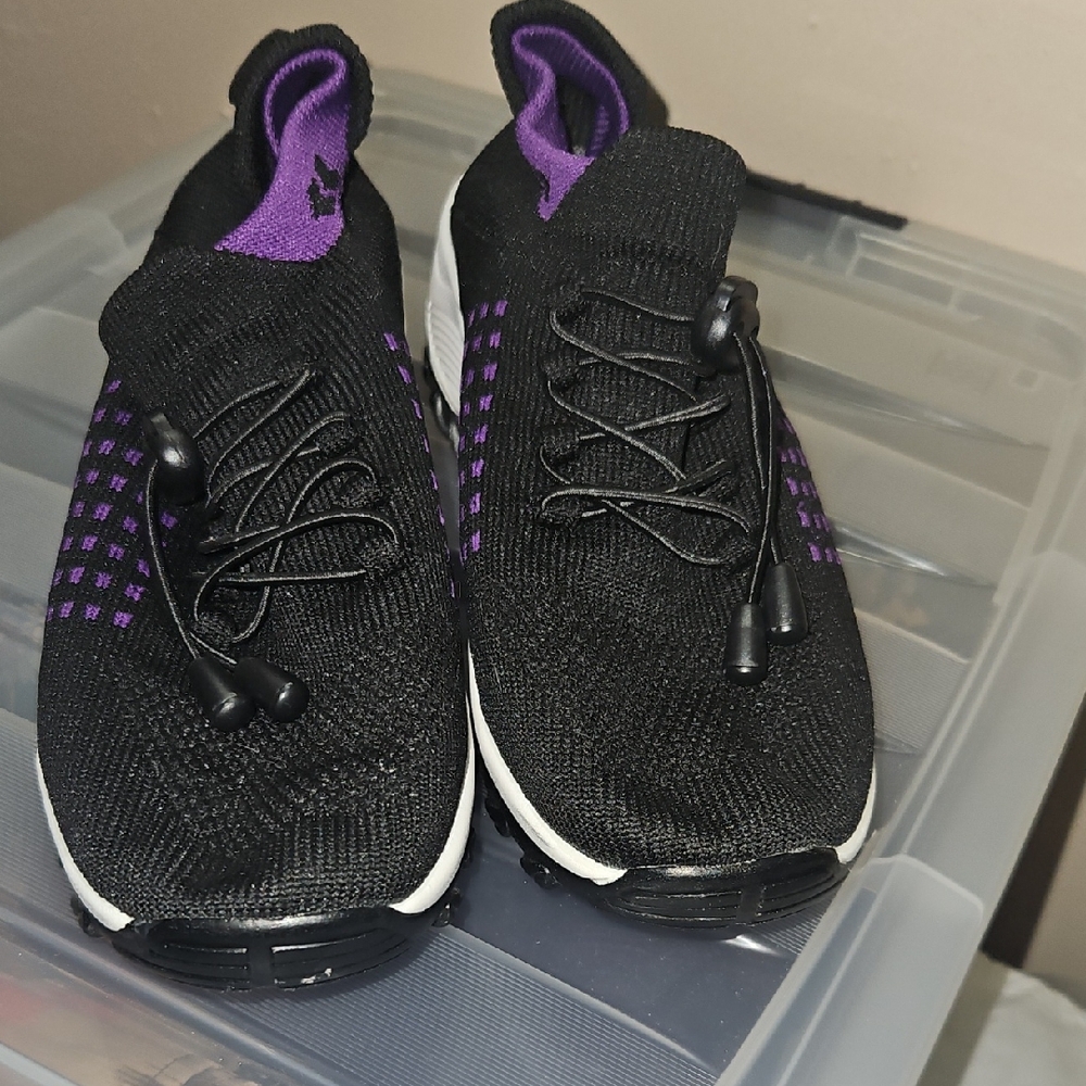 Stylish Black and Purple Women's Ortho Wear Shoes